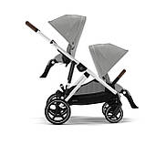 Коляска прогулянкова з двомісним шасі Cybex Gazelle S SLV Stone Grey Сіра, фото 7