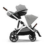 Коляска прогулянкова з двомісним шасі Cybex Gazelle S SLV Stone Grey Сіра, фото 8