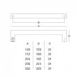 МЕБЛЕВА РУЧКА SS-1024-224 BLACK ЧОРНИЙ, фото 3