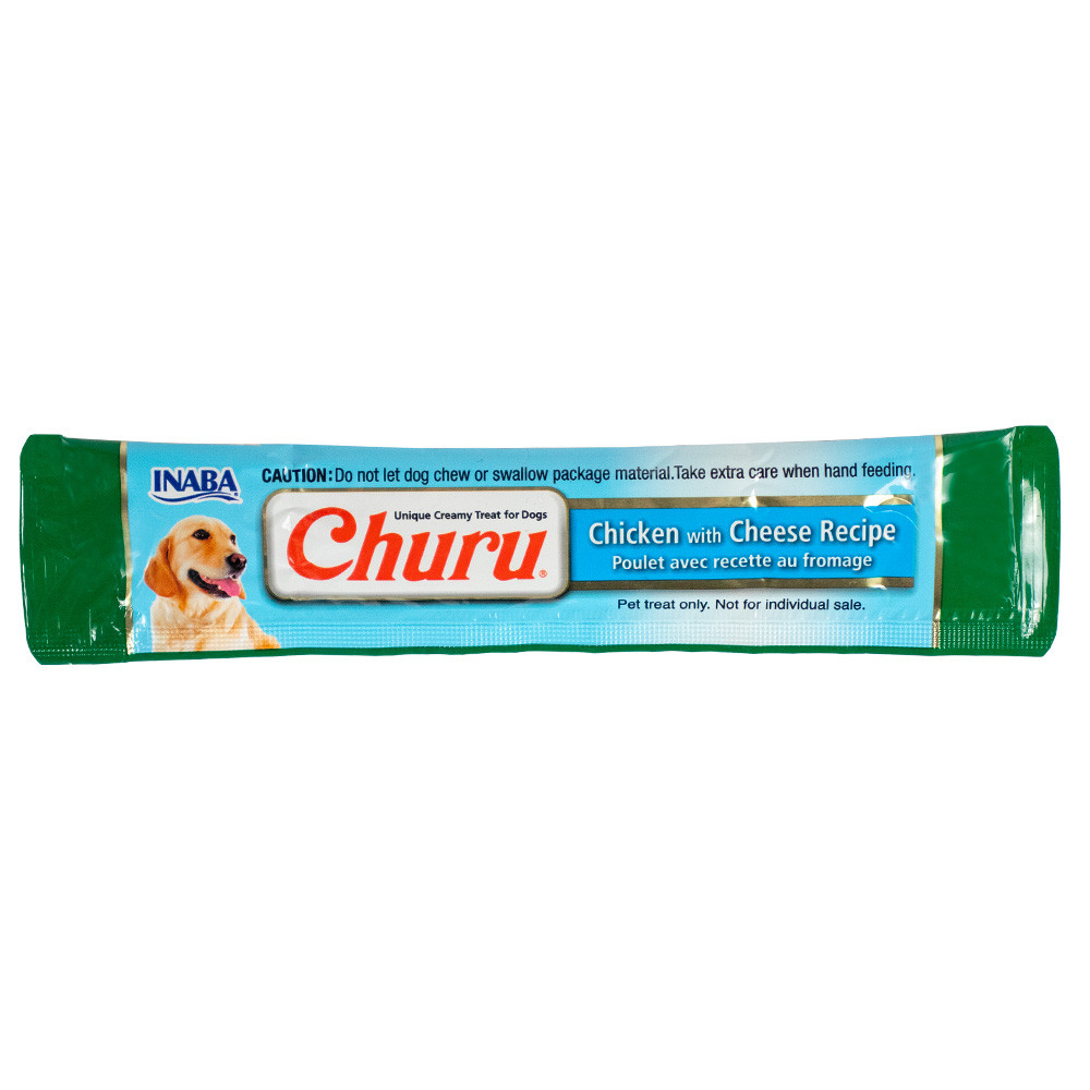 Ласощі для собак вершкова паста в стіках з куркою та сиром INABA Churu 1 шт/20 г