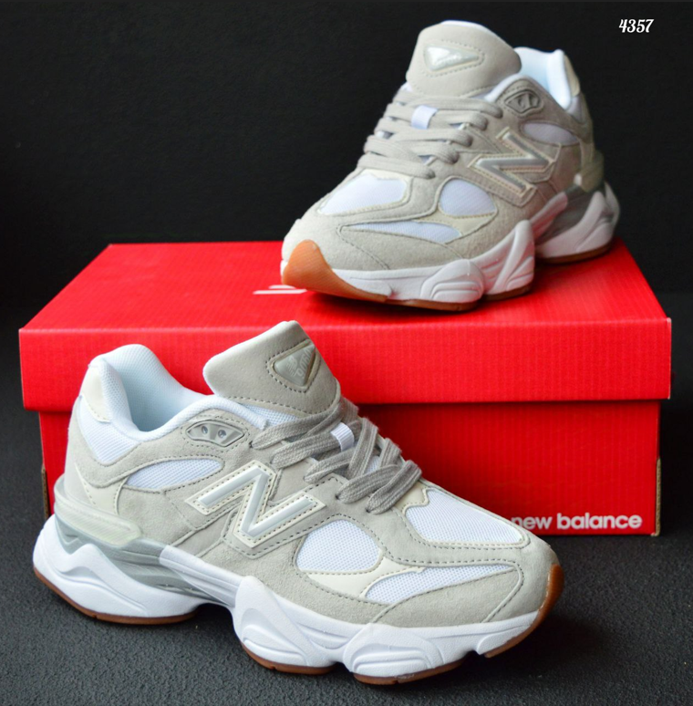 Жіночі кросівки New Balance 9060 grey сірі Нью Баланс весна осінь замшеві світлі весна літо осінь, фото 1