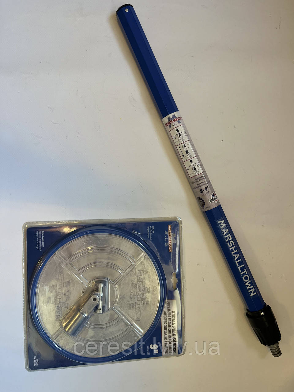 Шліфувальний диск 23см  та подовжувач 60-120см  MARSHALLTOWN (комплект)