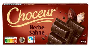 Шоколад Чорний Choceur Herbe Sahne 200 г Німеччина