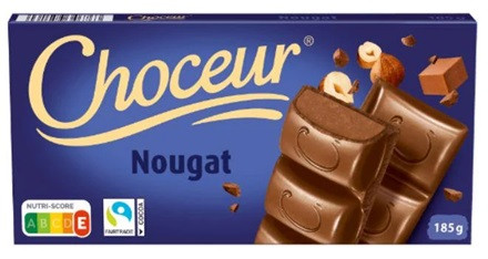 Шоколад Молочний Choceur Nougat Шосе Нуга 185 г Німеччина