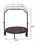 Батут Trampoline 122 см на пружинах із ручкою, фото 2