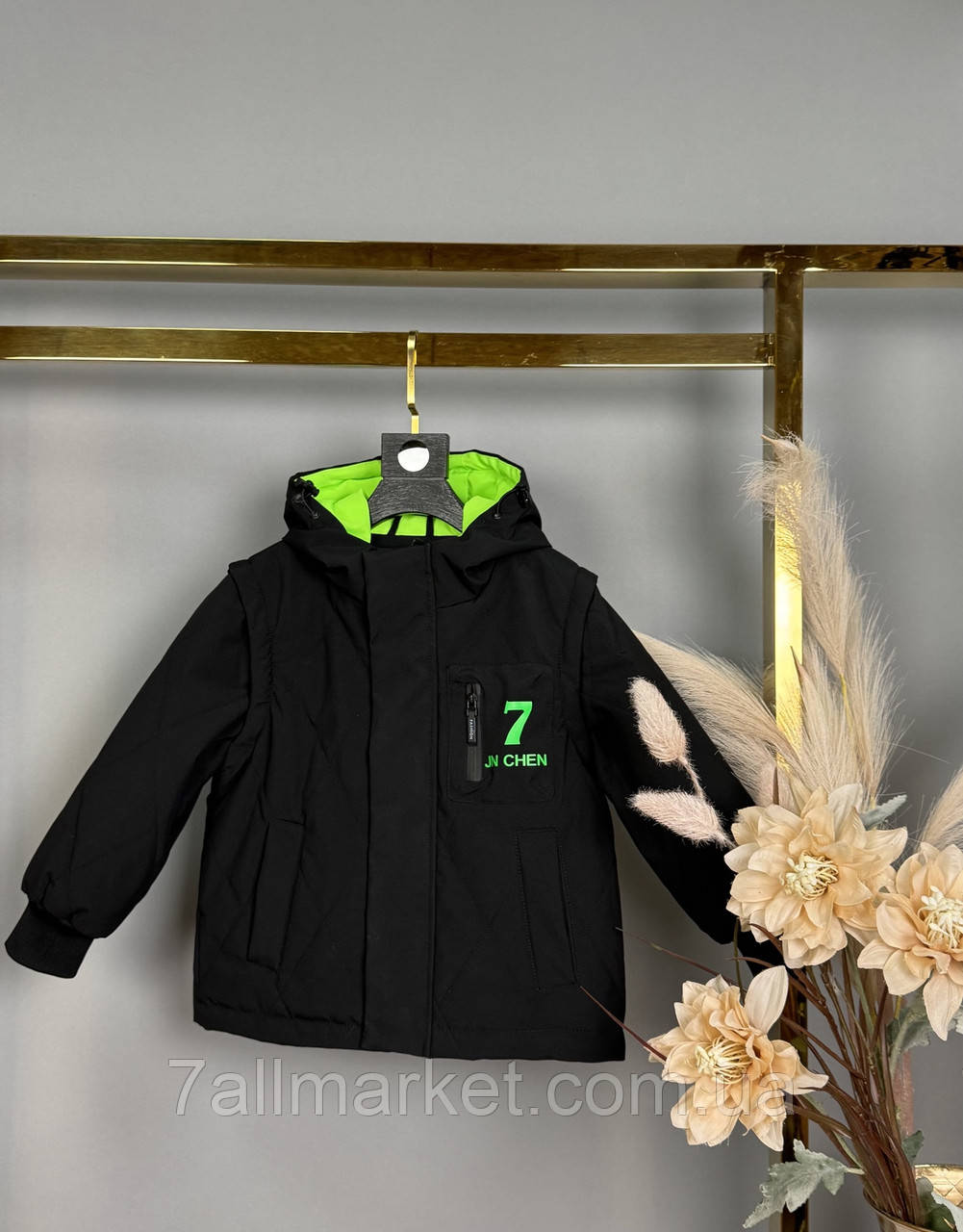 Куртка-трансформер дитяча демісезонна на хлопчика 98-122 см (2кв) "DFK" гуртом від прямого постачальника