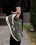 Чоловічі кросівки замшеві Reebok Classic  весна-осінь демісезонні (хакі). Живе фото, фото 8
