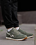 Чоловічі кросівки замшеві Reebok Classic  весна-осінь демісезонні (хакі). Живе фото, фото 5