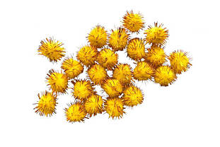 Помпони з люрексом 1,5см жовті