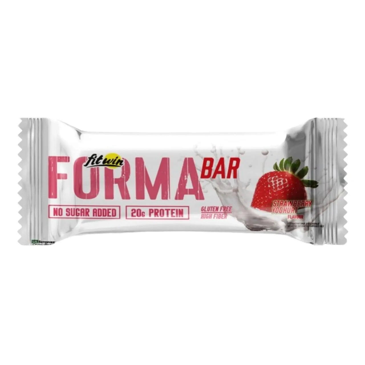 Батончик FitWin FORMA BAR, БЕЗ ЦУКРУ Полуничний йогурт 60 г 33%