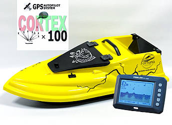 GPS Cortex 6+1 Ехолот Toslon TF300 Прикормочний кораблик Фурія Шторм