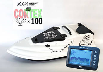 GPS Cortex 6+1 Ехолот Toslon TF300 Прикормочний кораблик Фурія Шторм