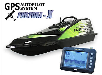 Кораблик для прикормки Фантом Модерн з ехолотом Toslon300 та GPS автопілотом Fortuna X