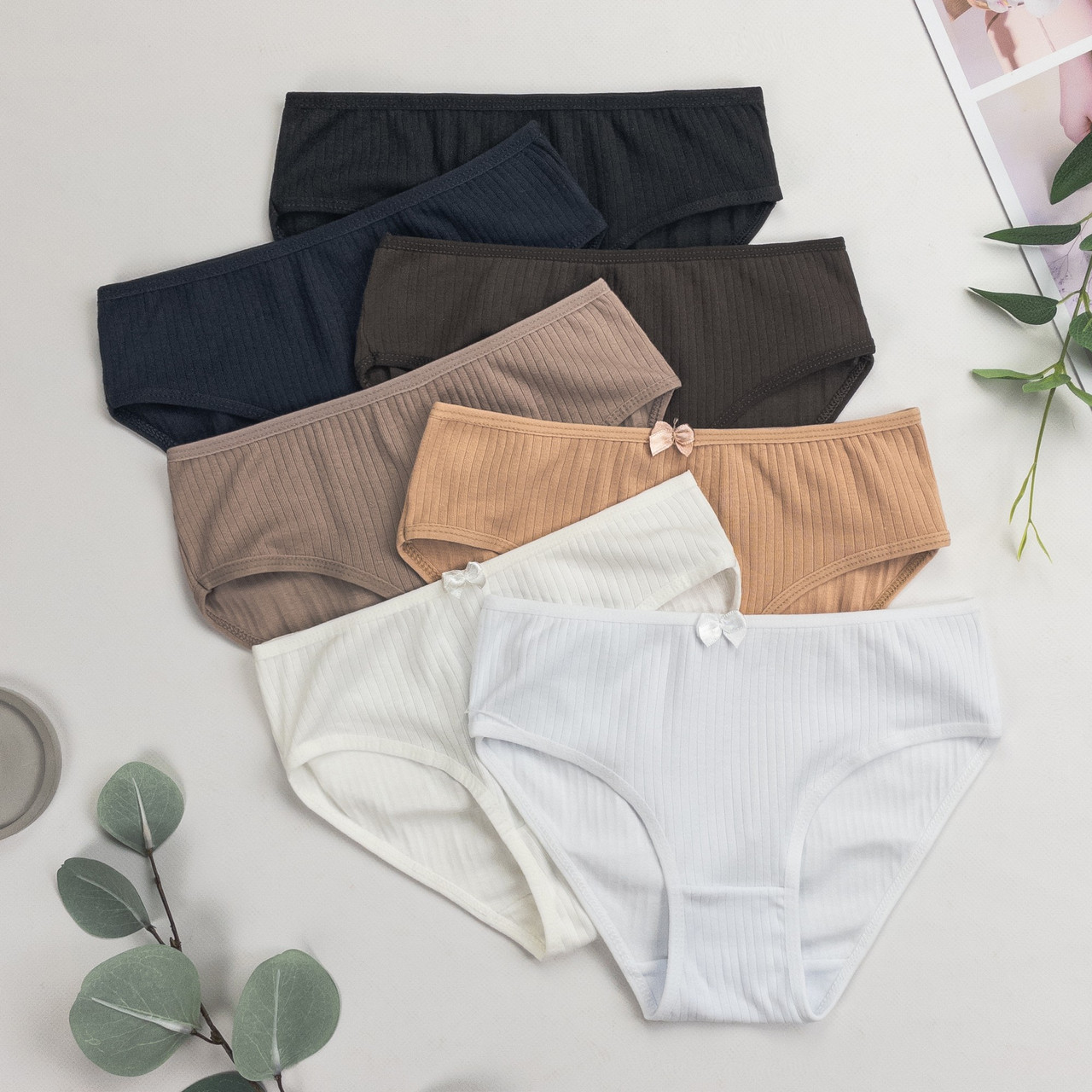 Труси сліпи дитячі тижневки в рубчик Nicoletta Туреччина (розміри: 8-9, 10-11, 12-13 років) | 7 шт.