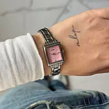 Skmei 2315SIPK Silver-Pink Сріблястий жіночий годинник прямокутної форми з металевим браслетом, фото 5