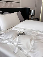Постіль тенсел євро біла |KuNmeng