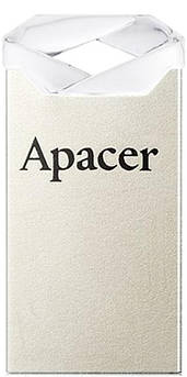 Стильний флешнакопичувач USB 32 GB Apacer AH111 Silver/Crystal — компактне рішення для зберігання даних.