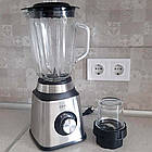 Стаціонарний блендер з кавомолкою 1,5л, від мережі, ZP-068 / Блендер подрібнювач / Блендер з чашею, фото 3