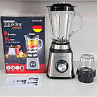 Стаціонарний блендер з кавомолкою 1,5л, від мережі, ZP-068 / Блендер подрібнювач / Блендер з чашею, фото 10