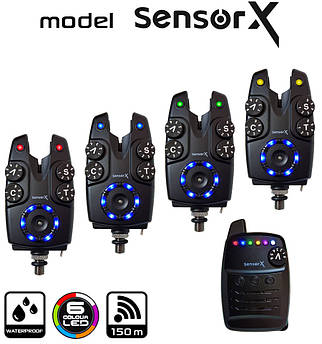 Набор сигнализаторов поклёвки World4Carp Sensor X 4+1