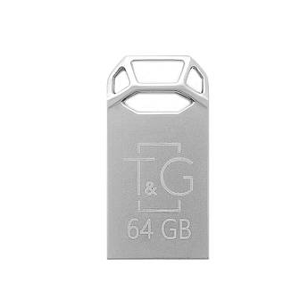 Флешнакопичувач USB 64 GB T&G 110 Metal Series Silver, стильний металевий корпус, TG110-64G.