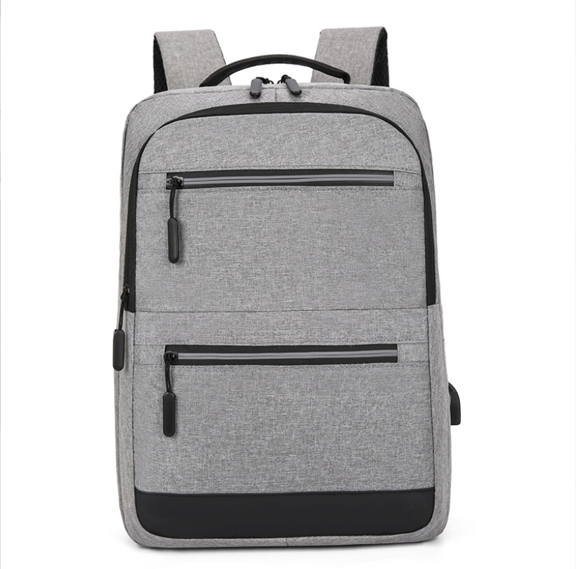 Рюкзак зі світловідбивними вставками / Чоловічий міський рюкзак з USB Сірий, фото 1