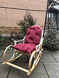 Крісло -качалка Розбірна Слонова кость з подушкою на вибір, фото 3