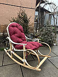 Крісло -качалка Розбірна Слонова кость з подушкою на вибір, фото 5