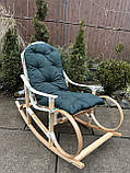 Крісло -качалка Розбірна Слонова кость з подушкою на вибір, фото 6