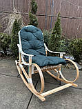 Крісло -качалка Розбірна Слонова кость з подушкою на вибір, фото 10