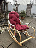 Крісло -качалка Розбірна Слонова кость з подушкою на вибір, фото 8
