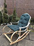 Крісло -качалка Розбірна Слонова кость з подушкою на вибір, фото 7