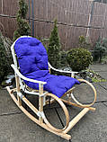 Крісло -качалка Розбірна Слонова кость з подушкою на вибір, фото 4
