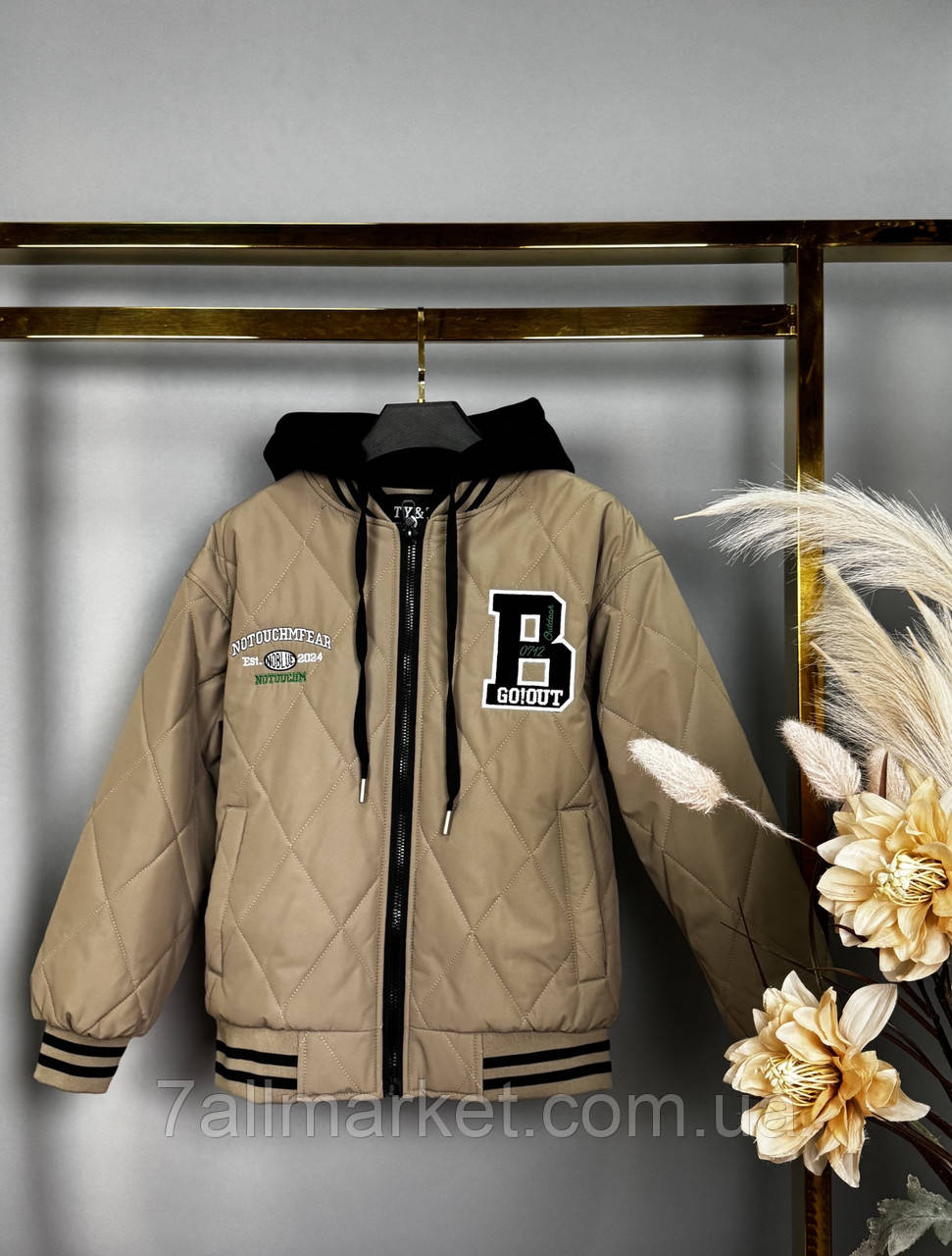 Куртка підліткова демісезонна на хлопчика 146-164 см (4кв) "DFK" гуртом від прямого постачальника, фото 1