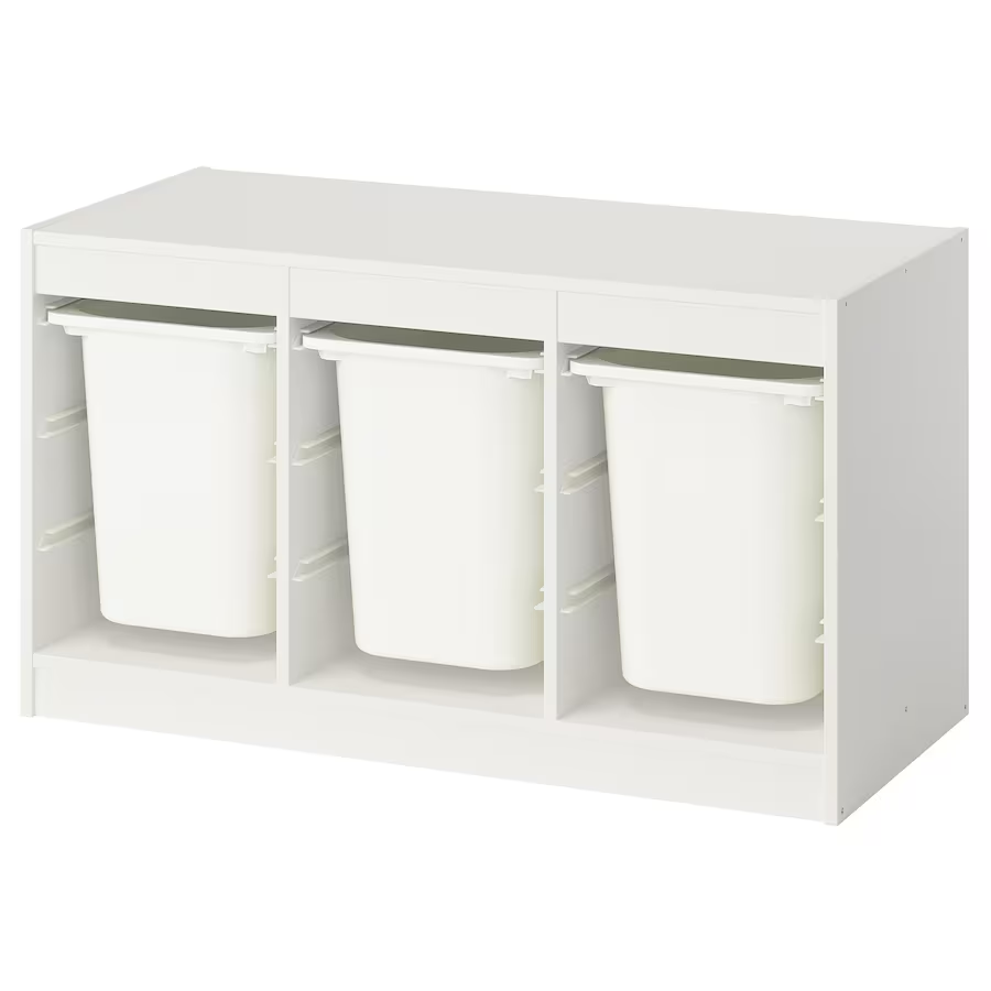 Стелаж з 3-контейнерами TROFAST 99x44x56 см IKEA 595.747.32, фото 1