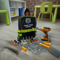 Ігровий набір Yi wu jiayu Інструменти «Power tools» (28 предметів) у рюкзаку T025, фото 3