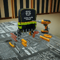 Ігровий набір Yi wu jiayu Інструменти «Power tools» (28 предметів) у рюкзаку T025, фото 2