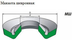 Манжета шевронна М63*78, фото 3