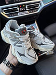 Жіночі кросівки New Balance 9060 Rain Cloud Grey весна осінь демісезонні cірі. Живе фото, фото 4