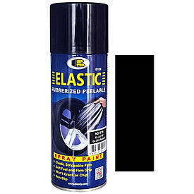 Фарба спрей Рідка гума чорна Bosny E39 Elastic Rubberized Peelable 400мл