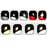 Портативний LED ліхтарик RIAS PL-411 COB (білий+червоний+жовте світло) акумуляторний Type-C Brown (7_01535), фото 3