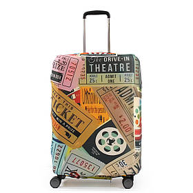 Чохол для валізи Польща середній М (дайвінг) квітки/Fly 451-24