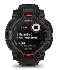 Смарт-годинник Garmin Instinct 3 – 45 mm, Solar Black with black band, фото 5