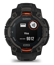 Смарт-годинник Garmin Instinct 3 – 45 mm, Solar Black with black band, фото 6