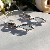 Сережки срібло 925 проба із золотом