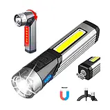 Ліхтар 508-OSL+COB(white+red), Li-Ion акумулятор, поворот на 90º, магніт, ЗУ Type-C (7_01534), фото 3