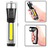 Ліхтар 508-OSL+COB(white+red), Li-Ion акумулятор, поворот на 90º, магніт, ЗУ Type-C (7_01534), фото 4