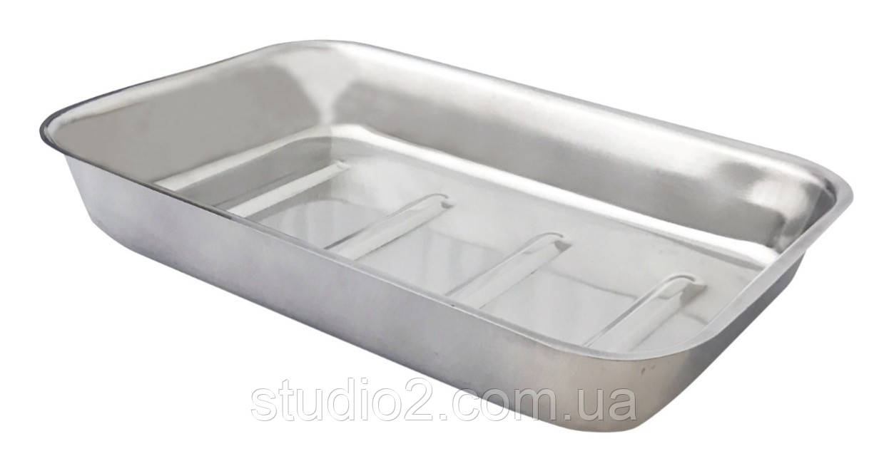 Лоток для інструментів, нержавіюча сталь 250x200 мм, фото 1