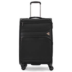 Валіза середня M тканина чорна 67х44х25(+5)см/78л/3.1кг/Snowball 21505