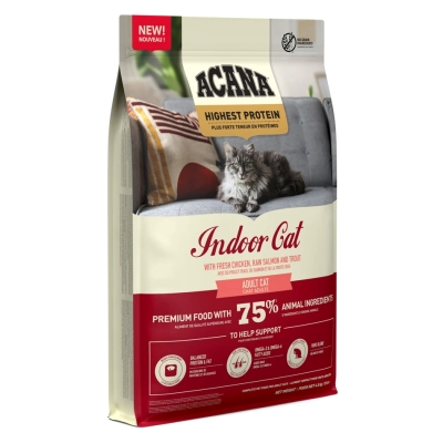 Сухий корм для домашніх котів Acana (Акана) Highest Protein Indoor Cat з куркою, лососем та фореллю 4.5 кг